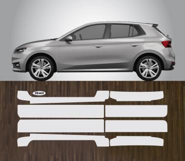 Lackschutzfolie für Türeinstiege Einstiegsleisten Skoda Fabia 4 ab 2021 mit Aussparungen